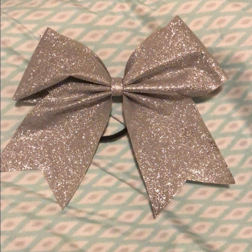 Silver Cheer Bow